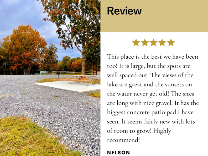 Guntersville RV Sites River Ridge Retreat